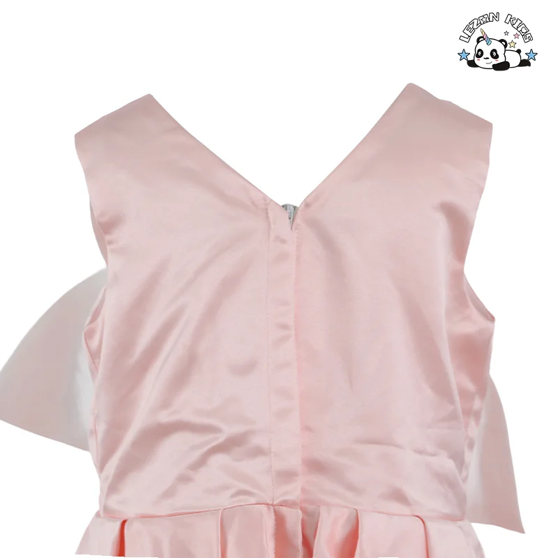 LEZONKIDS - Casual Princess Clothing Teenagers' Weddings Birthday Parties Kids' Events Cute Satin Baby Flower Girls' Party Bow Dress